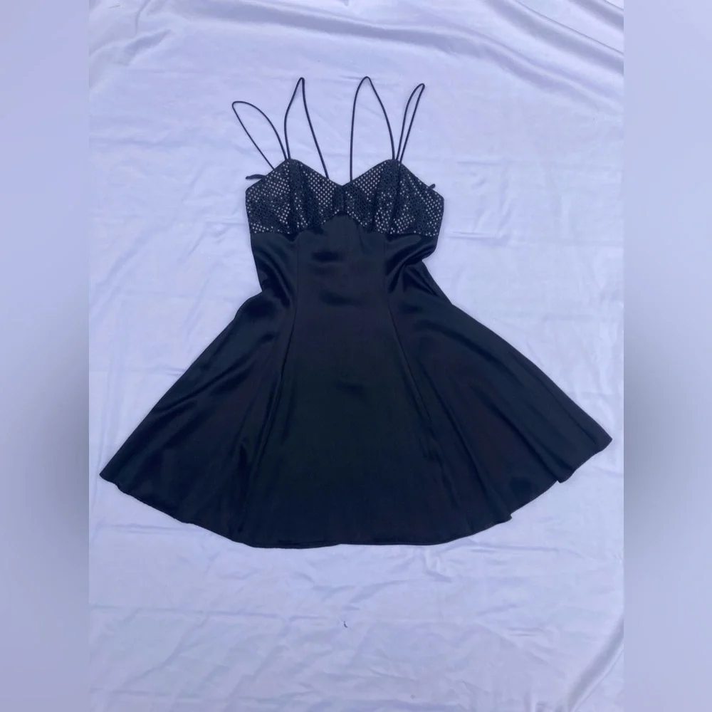 VTG 90’s Filigree Ltd Collection Black Spaghetti Strap Dress W/ Matching Bolero - Picture 11 of 12